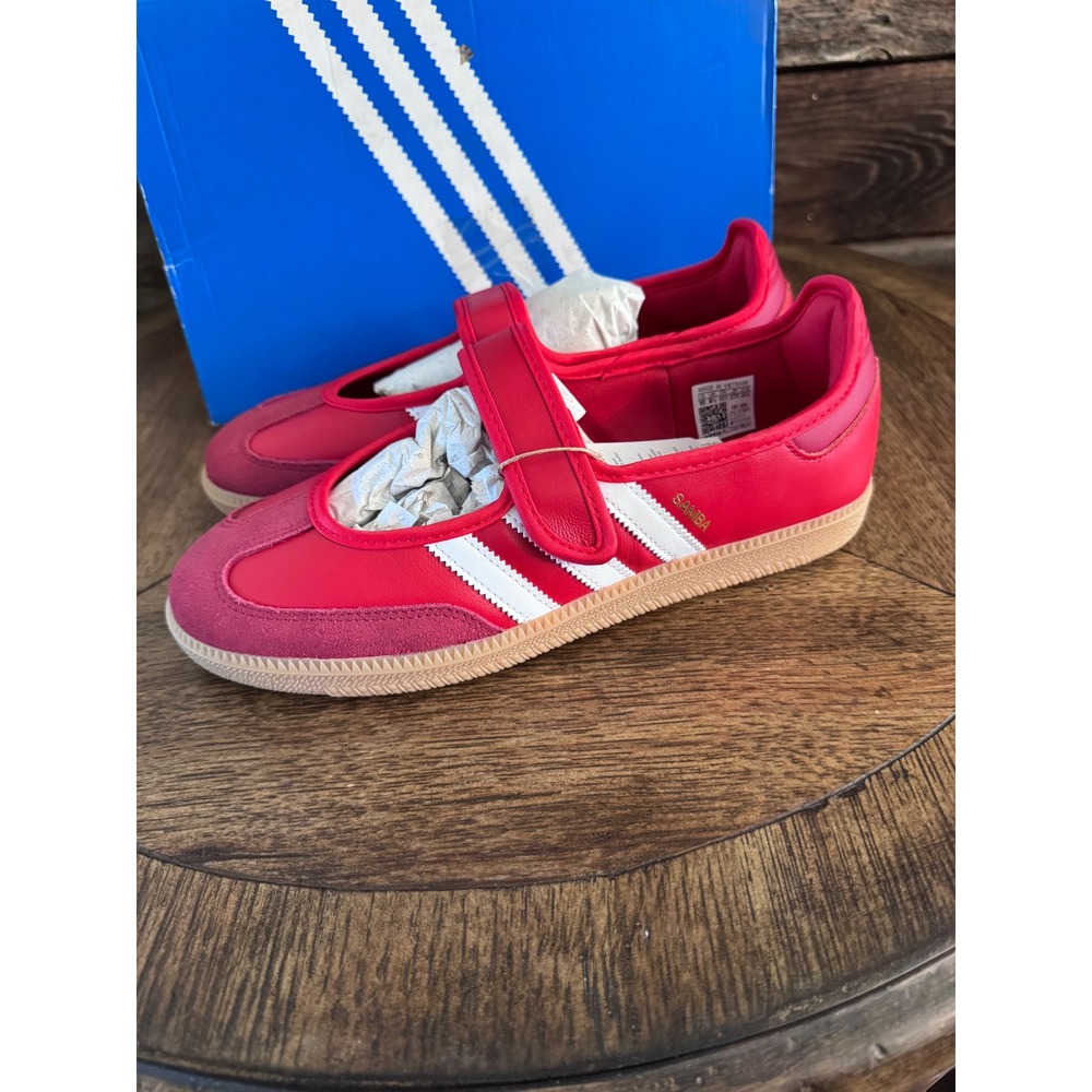 Adidas Samba Jane W Better Scarlet White Red Mary Jane Sneakers JQ6446 Size 10